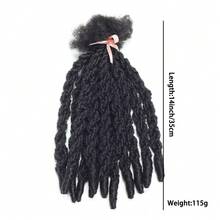 Men's Dreadlock Extensions 14" Black | 5-Minute Microlink Installation | Heat-Resistant Reusable Synthetic Hair | Instant Hip Hop Style - Multicolor - View 6