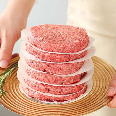 Hamburger Patty Paper, Non-Stick Wax Paper Sheets, Suitable For Hamburger Patty Molds, Separating Cookies, Baking, Freezing, Storing Meat Patties And Other Kitchen Uses
