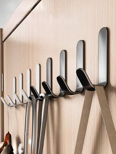 10pcs No Drill Waterproof Adhesive Hooks - Heavy Duty Wall Mounted Hangers For Towels, Coats And Bags