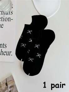 Calcetines tipo bailarina con lazo, calcetines invisibles finos para mujer, calcetines casuales de verano, cómodos y versátiles - Multicolor - Ver 8