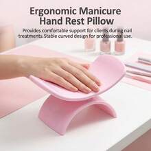 1个U型美甲手托，可拆卸设计，防滑底座，适用于美甲沙龙和家庭使用 - 彩色 - 查看 5