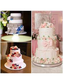 Bộ dụng cụ làm phẳng và xếp bánh nhiều tầng có thể tái sử dụng, bao gồm đĩa chia và que đỡ, lý tưởng cho đám cưới và làm bánh, dụng cụ và phụ kiện nhà bếp, que chống bánh trong suốt, phù hợp với bánh 4/6/8/10/12 inch, đĩa xếp nhiều tầng, giá đỡ trong suốt, dụng cụ trang trí bánh, đồ dùng cho năm học mới. - Nhiều màu - Xem 11