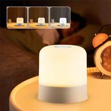 Modern Touch LED Bedside Lamp, 16 Colors, 3 Modes, USB Powered, Rechargeable Lithium Battery, Remote Control, Suitable For Bedroom, Living Room And Camping - White - View 10