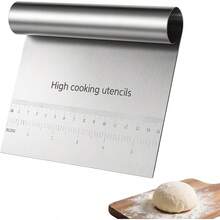 Dough Scraper Cutter, Stainless Steel Pastry Cutter Kitchen Food Scraper Chopper, Metal Dough Scrapers Versatile Kitchen Butter, Baking, Bread, Cake, Pizza, And More1Pcs - 1 cái - Xem 2