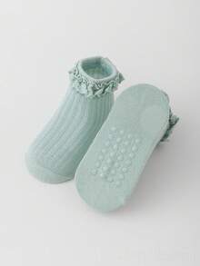 1/5双流苏儿童袜，夏季女童袜，白色婴儿袜，可爱女童袜，儿童开斋节礼物，适合0-3岁儿童 - 彩色 - 查看 2