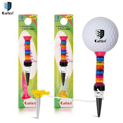  Caiton 1PC 磁性高尔夫球杆 - 360° 柔性带设计，多种橡胶颜色可选，适用于室内外高尔夫练习场。经久耐用且阻力小，确保球位稳定，提升练习效率。金属/橡胶材质可选，适合所有高尔夫球手。