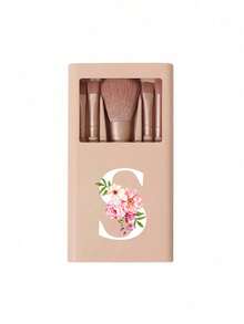 Portable Makeup Brush Set With Mirror, Soft And Fluffy, Pink Floral Letter Pattern, Boxed Makeup Brush Set, Multi-Functional Makeup Brush Set, Makeup Brush Box With Mirror, Mini Multi-Functional Makeup Pen, Foundation Brush, Eyeshadow Brush, Beginner Makeup Tools - Multicolor - View 22