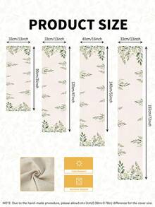 1/4/5/6/7pcs Spring & Summer Floral Decor Set, Beautiful Flower Design Living Room/Bedroom/Dining Room Decoration, Faux Linen Material, Multiple Sizes Available, Dining Table Decor, Fireplace Mantel Scarf, Placemats, Coasters, Home Decor - Multicolor - View 5