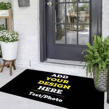 Custom Non-Slip Silicone Mat - Personalized Photo And Text Doormat - Soft, Durable, Washable  Polyester - Suitable For Living Room, Bedroom, Kitchen, Bathroom, Customizable Entry Mat |   Bold Text Decoration |   Washable Doormat, Bath Mat,  Area Mat - Multicolor - View 4