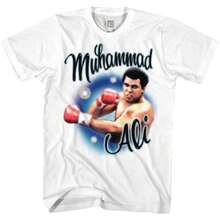 Muhammad Alis Airbrush Punch White Adult T-Shirt - White - View 1