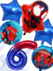 Marvel 40英寸漫威蜘蛛侠主题生日派对气球装饰套装，包含40英寸大数字气球、儿童庆祝活动装饰主题派对用品及礼品/花束 - 氣球套裝 - 查看 8