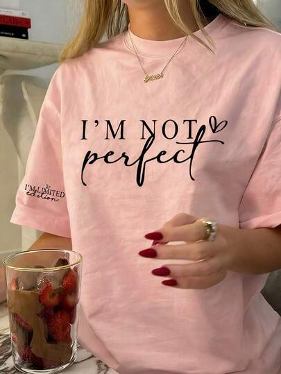 Camiseta de mujer de manga corta con cuello redondo, de estilo casual y versátil, con un nuevo diseño simple y lindo, adecuada para el uso diario y de vacaciones. Color rosa, verano