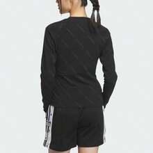 Adidas 阿迪达斯官方 Originals 女款印花修身休闲运动长袖T恤 KS6109 - 黑色 - 查看 2