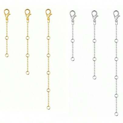 1pc Stainless Steel Necklace Extension Chain, Ideal For Making Bracelets, Anklets And Other Jewelry Crafts