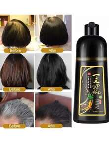 Shampoo Tinte Instantáneo Cubre Canas Jengibre Natural 500ml - Negro - Ver 5