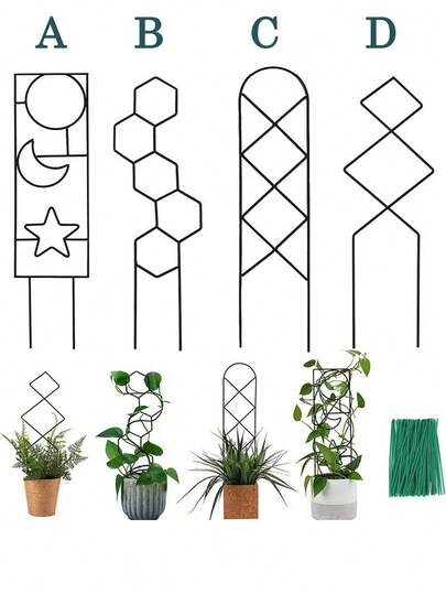 户外盆栽植物攀爬架，金属攀爬植物架，攀爬植物支撑架，藤蔓植物支架，室内植物攀爬架