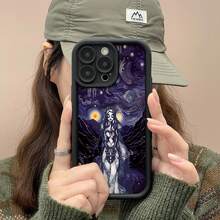 La novia cadáver en el cielo nocturno estrellado.funda de teléfono Fundas compatibles con ,Apple,VIVO,OPPO,,, y Honor.Fabricadas en silicona TPU,ofrecen protección contra golpes y caídas. - Negro - Ver 1