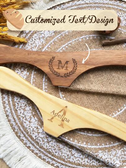 Cuțit de pâine gravat personalizat, cuțit de feliat pâine cu maia, cuțit din lemn în formă de arc zimțat, cadou ideal pentru pasionații de pâine cu maia, cuțit de vioară, cuțit de pâine, cuțit de lemn, arc de pâine, cadou pentru brutari, ustensile de bucătărie, personal de bucătărie, cadou pentru ea, cadou pentru mamă, feliator de pâine, cuțit de feliat pâine, cadou pentru bunică