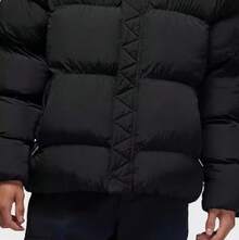 Nike JORDAN Men's New Sporty Casual Hooded Warm Loose-Fitting Cotton Jacket - Black - View 5