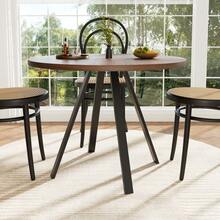 Dining Tables - Walnut+Black + MDF+Metal - View 4