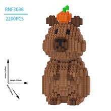 12153pcs Giant Capybara Building Blocks - Challenging Animal Series Construction Set, Creative Model Kit, ABS Puzzle Bricks Craft, Ideal For Halloween/Thanksgiving/Mother's Day/Christmas Gifts - Color - View 4