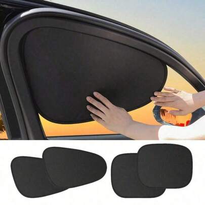 1 pieza/2 piezas Cortina parasol de ventana lateral con adsorción estática, protección UV, fácil instalación y plegable sin ocupar espacio, ideal para camping