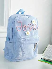 Personalized Kids Backpack, Toddler School Backpack, Back To School Gift, Flower Girl Gift, Preschool Backpack, Kindergarten Kids Bag Gift - Multicolor - View 2
