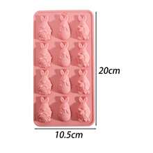 兔子造型巧克力模具 复活节派对糖果模具 硅胶布丁软糖制作工具 便携式烘焙用品 - 彩色 - 查看 13