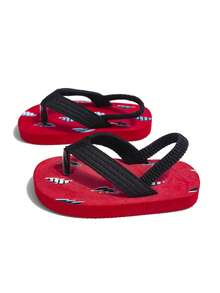 1 Pair Toddler Boys Lightning Print Flip Flops Lightweight Open Toe Thong Strap Flat Casual Sandals For Poolside Shower Shoes Tropical Trip - Red - View 7