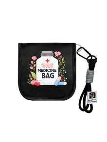 Portable Medicine Bag With Letters "Medicine Bag", With Wrist Strap, Compact Pill Organizer ,Travel - Friendly Medication Storage For Daily/Outdoor/Travel, Essential For Health - Conscious & On - The - Go Users, Must - Have Medical Accessory,Multi Functional Fabric Small Medicine Bag, Portable And Portable Medical Emergency Kit, Outdoor Travel Medicine Bag, Dormitory Emergency Medicine Storage Bag - Multicolor - View 12