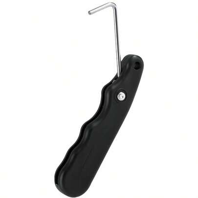 1pc Ice Hockey Skate Lace Fastener, Foldable Lace Slider, Anti-Slip Stainless Steel Skate Lace Hook, Portable Lace Tightener, For Tightening Ice Skating Boots