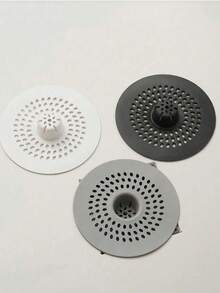 1pc Silicone Drain Plug, Suitable For Bathroom, Kitchen, Bathtub, Sink To Prevent Hair And Debris Clogging - Multicolor - View 11