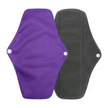 Reusable High Flow Menstrual Pads, Women's Winged Sanitary Napkin Set, Washable Overnight Cloth Panty Liners 4 Packs - View 3