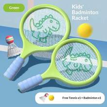 Raqueta de tenis para niños, raqueta de tenis de plástico con 1 pelota de tenis y 1 volante, adecuada para niños y niños pequeños para juegos deportivos al aire libre/interior - Multicolor - Ver 13