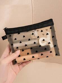 1PC Women Travel Make Up Organizer Storage Pouch Mesh Cosmetic Bag Toiletry Clear Wash Bags Case Women Gifts Girl Gifts Girlfriend Gifts Makeup Organizer Makeup Storage Bag Mini Pouch Travel Small Makeup Case Accessories Make Up Holder Brush Bag Make Up Container Cosmetic Bag Travel Essentials Ladies Accessories Travelling Stuff Makeup Bag School Supplies Make Up Bag Holiday Essentials Makeup Bags Makeup Pouch Holiday Winter Back To School Supplies - 彩色 - 查看 4