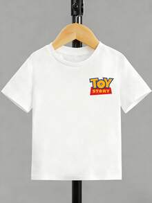 Disney-Toy Story Character Collection Printed Children's T-Shirt White Breathable Comfortable Short Sleeve Boys And Girls Daily Casual Basic Top - Blanc - Voir 3