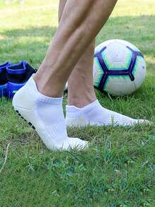 1/3/6双装足球袜，带硅胶防滑点，男女通用成人及儿童运动袜，春夏款 - 彩色 - 查看 2