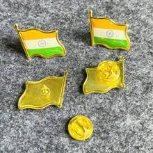 2 piezas Alfileres de bandera de diferentes países, insignias de bandera de resina ondulada, broches de medalla de aleación, adecuados para varios eventos, festivales, conferencias, alfileres de solapa - Multicolor - Ver 11