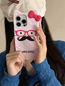 SANRIO 三丽鸥新款高级卡通硅胶3D立体蝴蝶结胡子Hello Kitty可爱手机壳，时尚百搭，兼容苹果17系列、11/12/12 Pro、13/14/15、13 Pro/14 Pro/15 Pro、12 Pro Max/13 Pro Max/14 Pro Max/15 Pro Max、16、16 Pro、16 Pro Max、17、17 Pro、17 Pro Max，柔软硅胶防震保护套，生日、情人节、情侣的理想礼物。 - 彩色 - 查看 2