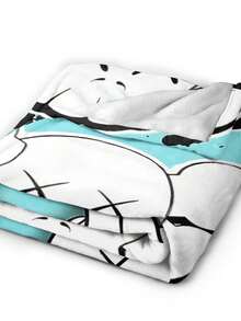 Kawss Kawaii Kaw Blanket Luxury Anime Flannel Blanket - Ultra Soft Cartoon Print, The Perfect Gift For Any Occasion, Christmas, Birthday, For Home, Camping & Travel Use - 黑色 - 查看 6