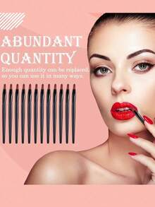 50pcs/20pcs/3pcs Lip Brush Set, Reusable, Wholesale Small Lip Applicators, Multi-Functional Lip Brush Tools, Beauty Tools - Black - View 3