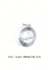 1pc Nano Double-Sided Tape, High Viscosity Residue-Free Acrylic Adhesive Tape, Thick & Transparent Nano Tape - White - View 9