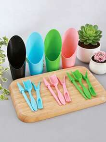 Succulent Planting Special Tool Set, Planting Bucket Puncher, Shovel Bucket, Seedling Remover, Thickened Plastic Material, Gardening And Landscaping Tools - Multicolor - View 5