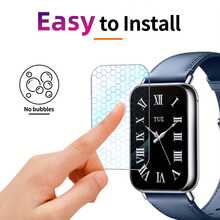Comfort Fit Watch Screen Protector 3pcs Tempered Glass Screen Protector For Xiaomi Watch 8 Pro Made Of 9H Hardness Glass Anti-Fingerprint Bubble-Free High Transparency One-Key Attachment Scratch Resistant Spring Gift - 3pcs, Transparent - View 7