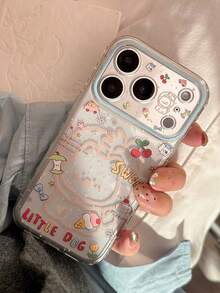 Minimalist Cartoon Doodle Dog Phone Case Suitable For IPhone 17 16 15 14 13 12 11 - Clear - View 2