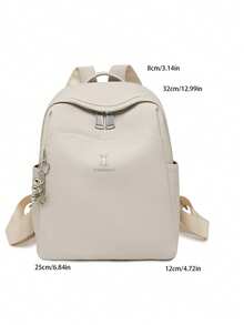 Fashion Women's Large Capacity Backpack For Travel And Commute, Student Bag, Street Style - White - View 8