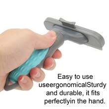 1pc Pet Grooming Brush, Pet Beauty Tool, Suitable For Cats & Dogs To Remove Loose Hair, Deshedding Brush, Curved Blade Cat Hair Trimmer Comb, Pet Supplies, Pet Gift - Baby Blue - View 5