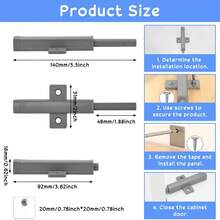 2/4个装重型磁性推开门扣，适用于厨房橱柜、衣柜，45N弹簧释放 - CC - 查看 4