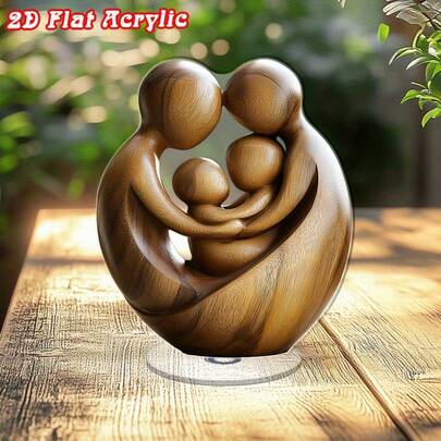 2D Rotating Acrylic Desktop Decor, 2D Flat Design Collectible Figurine, For Relaxation And Aesthetics, Suitable For Indoor And Outdoor Use, No Electricity Required, Creative Office Decoration, Ideal For Easter Holiday, Minimalist Art Collection