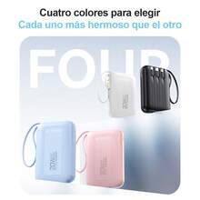 Cargador Portátil para Celular 20000mAh, Pila Portatil Para Celular con 4 cables de carga incluidos, soporta la carga simultánea de 5 dispositivos, equipada con tecnología de carga ultrarrápida de 20W, integra 2 luces indicadoras LED, ideal para emergencias en apagones o al aire libre. - negro - Ver 10